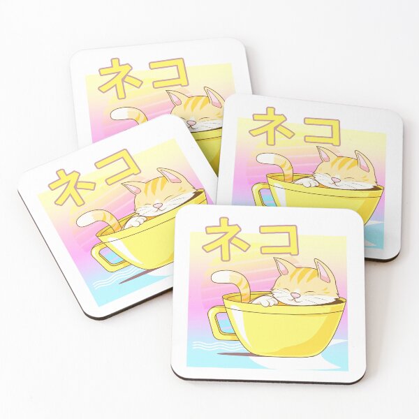 Item preview, Cat In Coffee Cup Kawaii 90s Japanese Retro designed and sold by Meliafroggy.