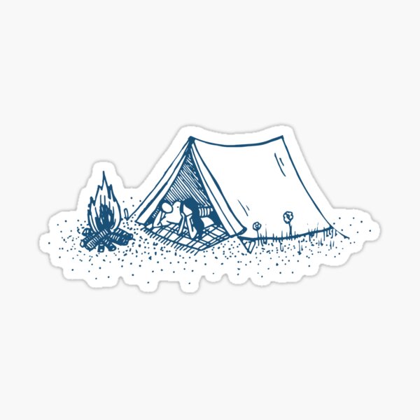Item preview, Camping Couple on an Outdoor Adventure designed and sold by Manda Creates.