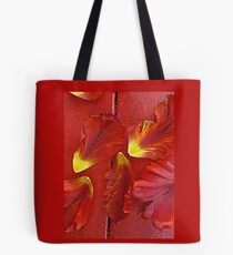 Parrot Tulips Tote Bag