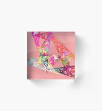 Triangle Fractal Acrylic Block