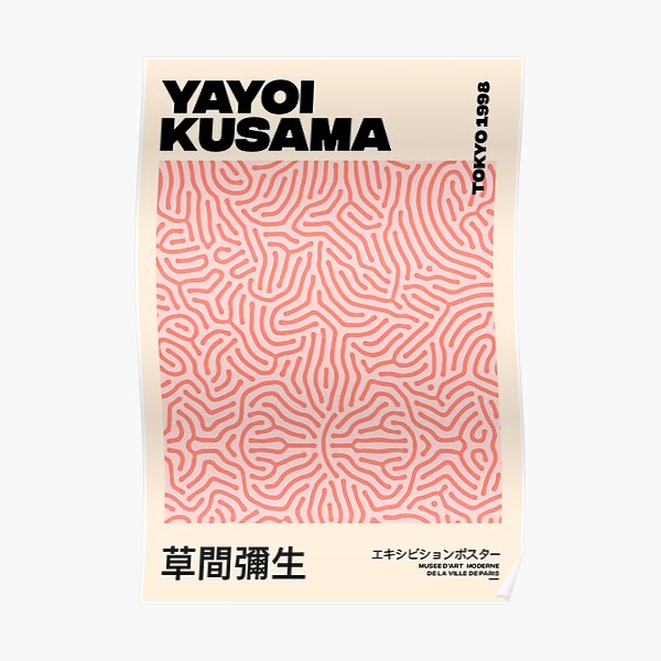Line Pink Yayoi Kusama Poster