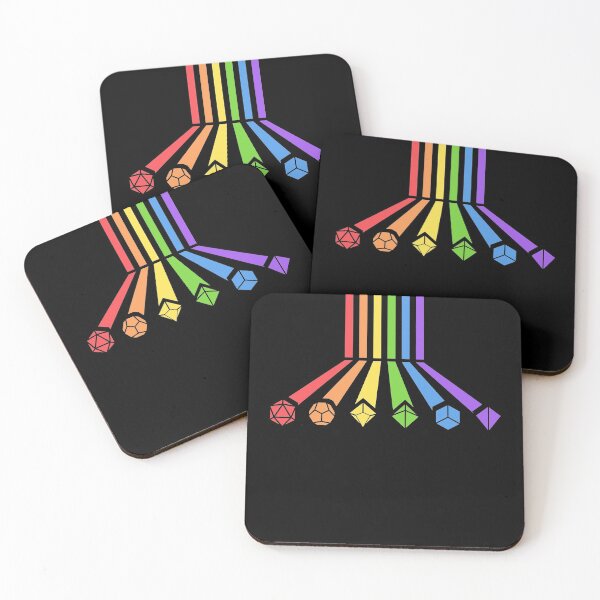 Item preview, Rainbow Polyhedral Dice Set Retro Vibe designed and sold by pixeptional.