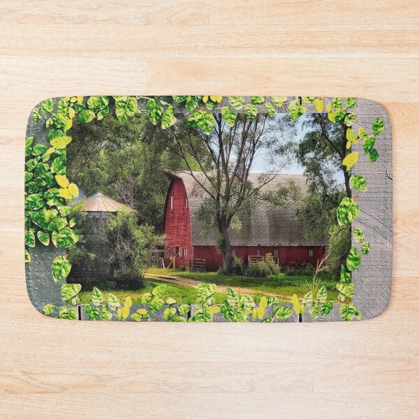 Item preview, Red Barn with Ivy designed and sold by Kay Grinsteinner.