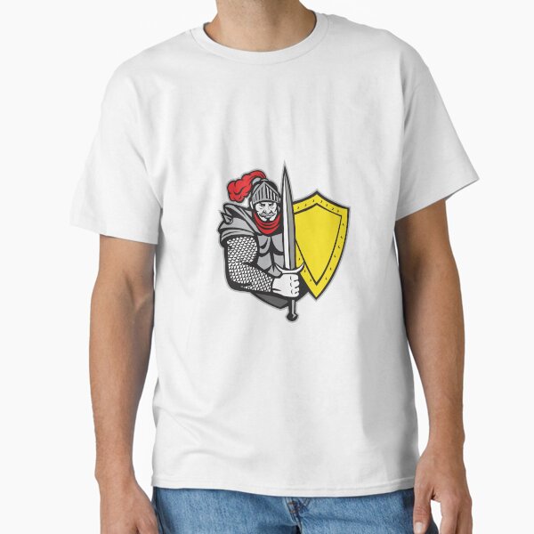 Item preview, Knight Full Armor Open Visor Sword Shield Retro designed and sold by patrimonio.