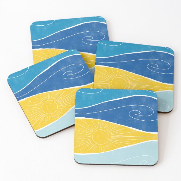 Item preview, Sunset Waves designed and sold by Carina Rocco Illustration.