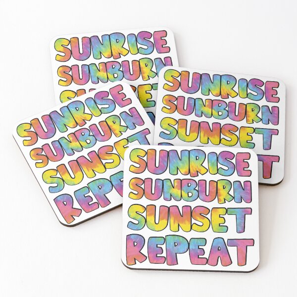 Item preview, Sunrise Sunburn Sunset Repeat, Vacay Mode Tie Dye Summer designed and sold by hoangthedoodler.