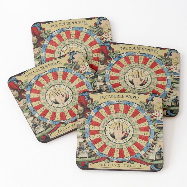 Item preview, The Golden Wheel, Fortune teller. Vintage illustration. designed and sold by monsterplanet.