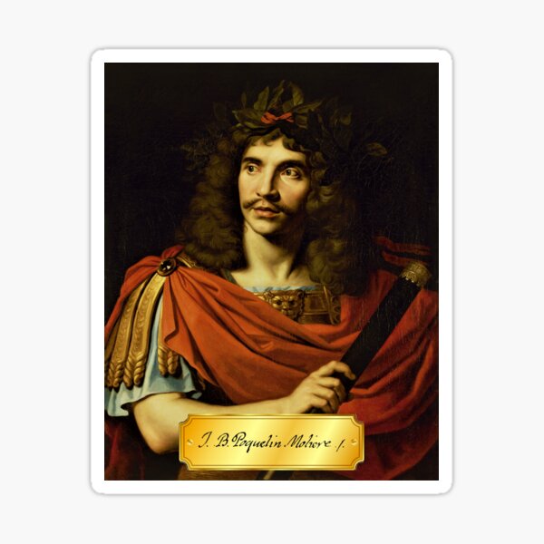 Item preview, Moliere, Jean-Baptiste Poquelin, French Playwright, Poet and Actor w/ Signature  designed and sold by artsphere.