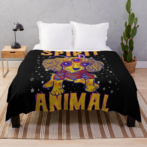 Item preview, Psychedelic spirit animal - weird psychedelic space dog designed and sold by SidTastic .