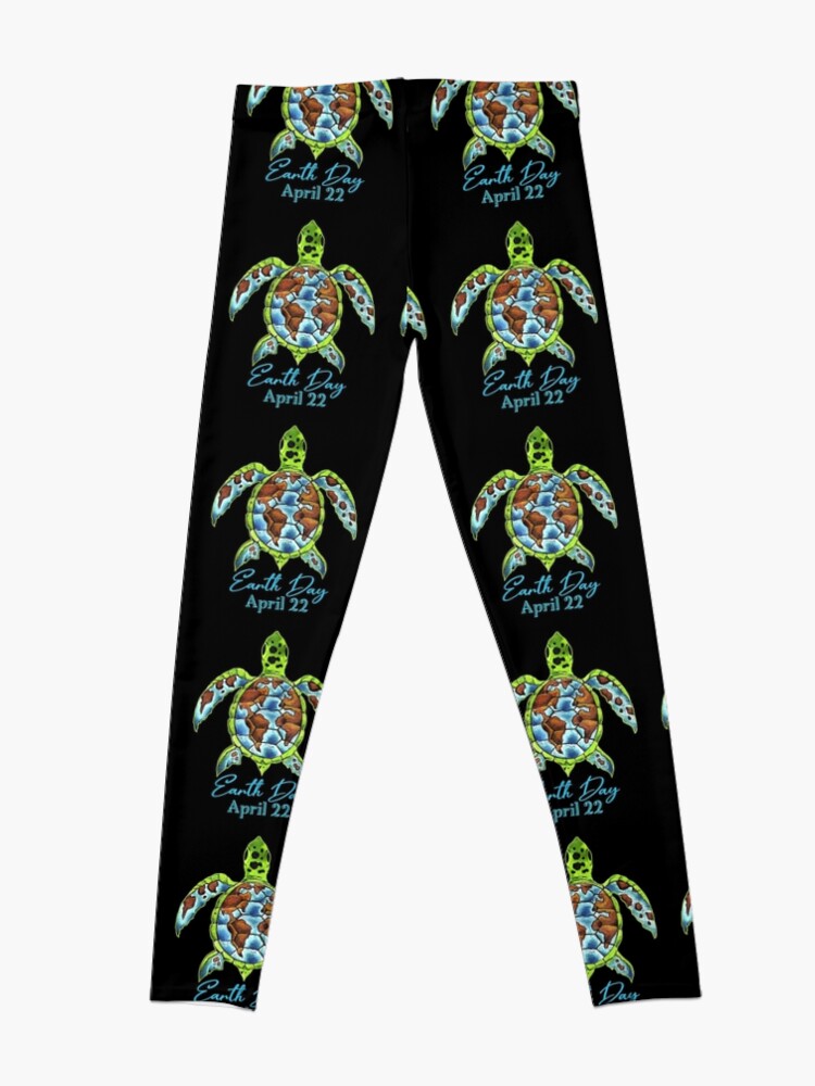 Discover Sea Turtle Planet Funny Love World Environment Earth Day Leggings