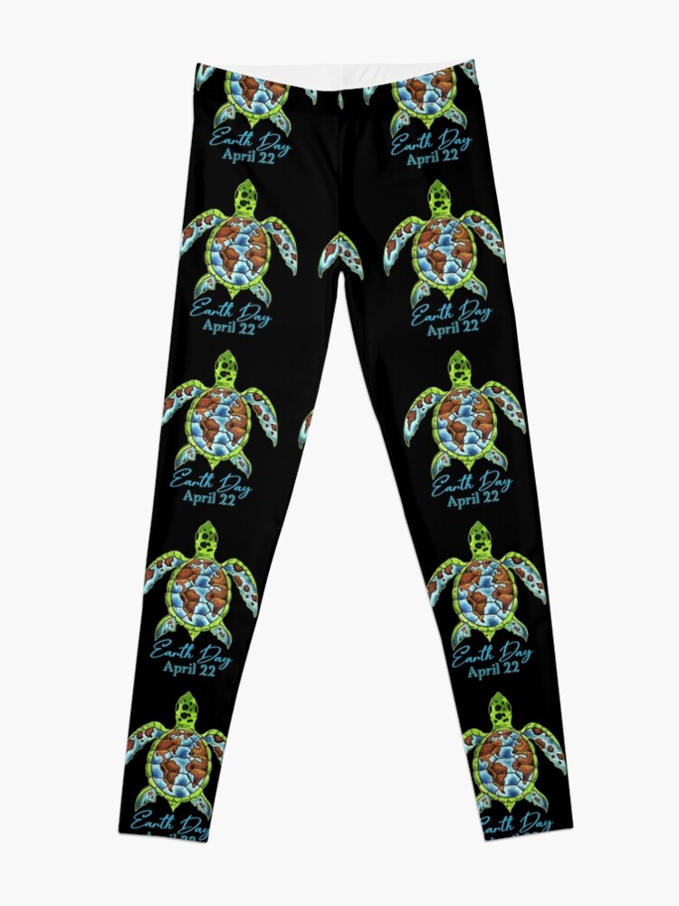 Disover Sea Turtle Planet Funny Love World Environment Earth Day Leggings