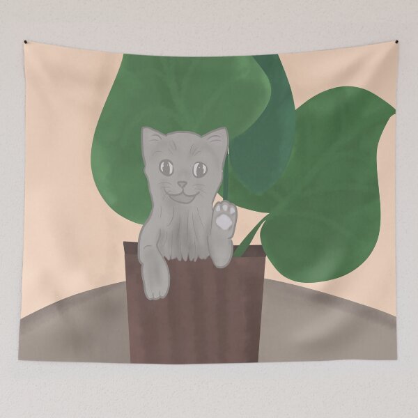 Item preview, Funny kitten in pot designed and sold by Antiope33.