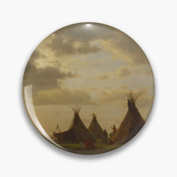 Item preview, View of Chimney Rock, Ohalilah Sioux Village in the Foreground - Albert Bierstadt designed and sold by 2Girls1Shirt.