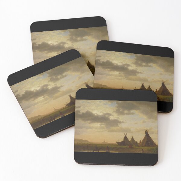 Item preview, View of Chimney Rock, Ohalilah Sioux Village in the Foreground - Albert Bierstadt designed and sold by 2Girls1Shirt.