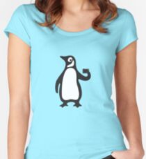 Penguin Selfie Women's Fitted Scoop T-Shirt