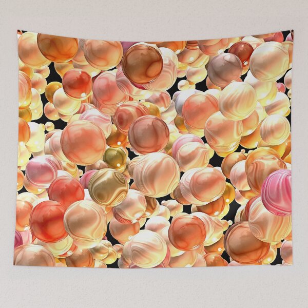 Item preview, Pink Tan and Orange Sherbert Marbles designed and sold by SeaChangeDesign.