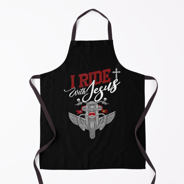 Item preview, Christian Motorcycle Biker I Ride With Jesus Faith Gift designed and sold by rubysheila.