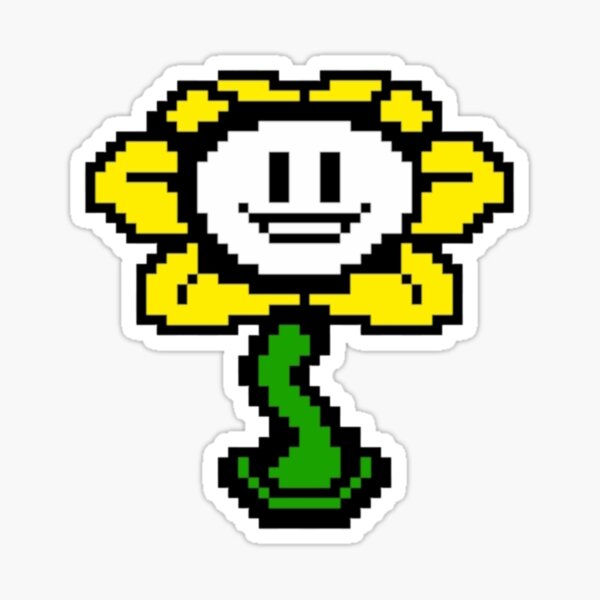 Flowey Undertale Pixel Logo Stickers for Sale