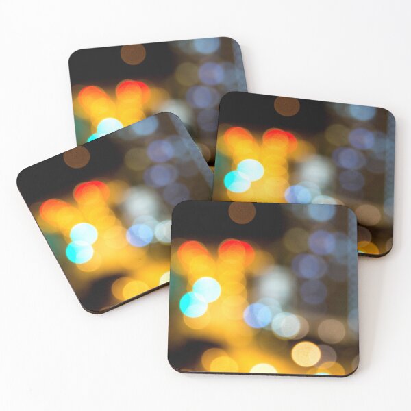 Item preview, Bokeh night lights of a street. Colorful blur of rounded pattern of city night lights during night designed and sold by Artsy Boulevard.