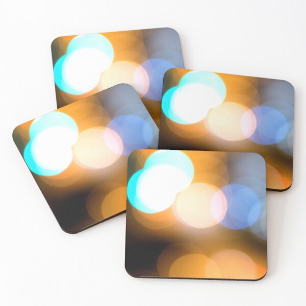 Item preview, Bokeh night lights of a street. Colorful round blur of city night lights designed and sold by Artsy Boulevard.