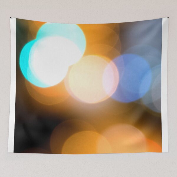Item preview, Bokeh night lights of a street. Colorful round blur of city night lights designed and sold by Artsy Boulevard.