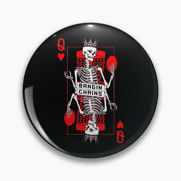 Item preview, Bangin' Chains Disc Golf Gothic Queen Of Hearts Skull Card designed and sold by GrandeDuc.