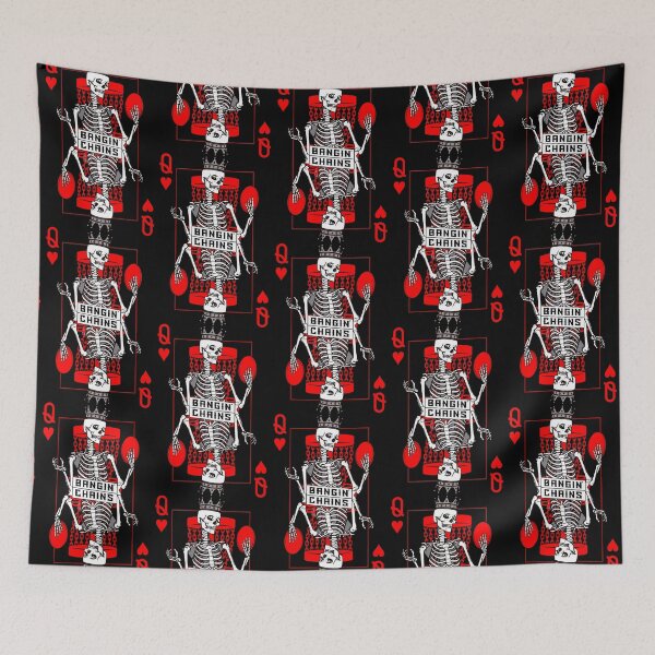 Item preview, Bangin' Chains Disc Golf Gothic Queen Of Hearts Skull Card designed and sold by GrandeDuc.