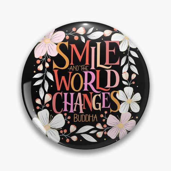 Item preview, Smile and the world changes. Positive Affirmation Motivational Quote Inspirational Message designed and sold by Sandra Brezina.