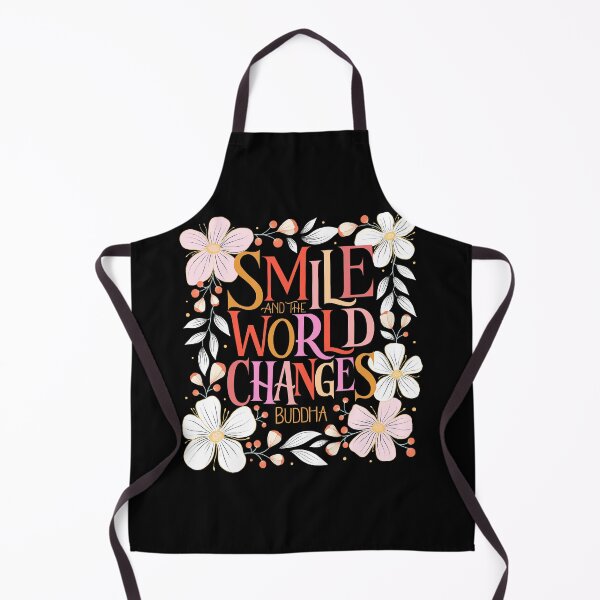Item preview, Smile and the world changes. Positive Affirmation Motivational Quote Inspirational Message designed and sold by Sandra Brezina.