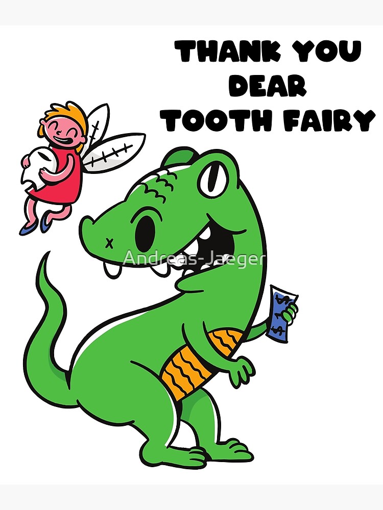 "Dino dinosaur TRex Tyrannosaurus tooth gap tooth fairy joke