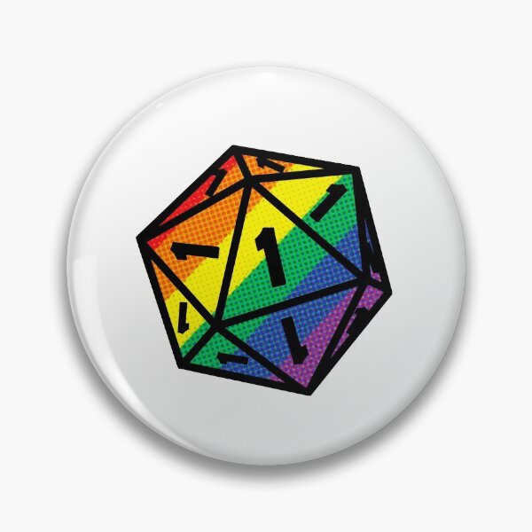 Item preview, Rainbow Crit Fail D20 designed and sold by amandartwork.