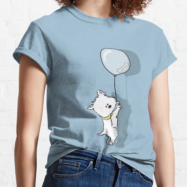 Westie Hangs on for that Bone Classic T-Shirt