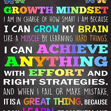 Artwork thumbnail, Growth Mindset Poster by Miss Kinder Classroom
