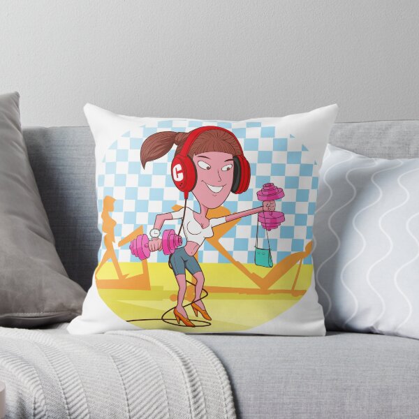 I Love Fitness Throw Pillow
