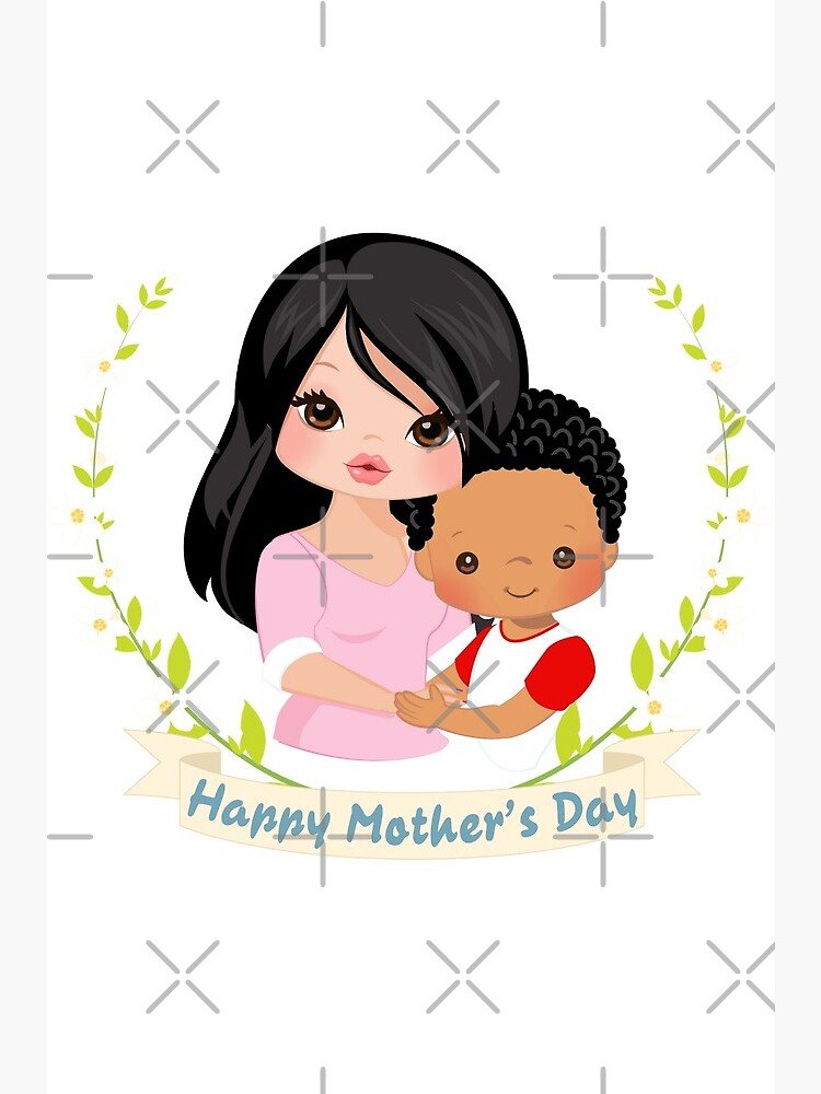 Mother's day or birthday mother mom gift idea mother son motif