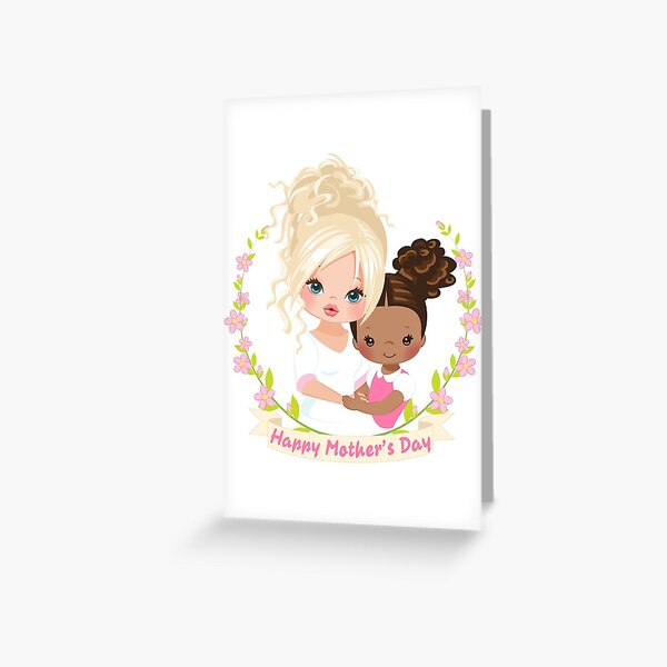 Mother's day or birthday mother mom gift idea mother son motif Greeting  Card by Wematter Designs