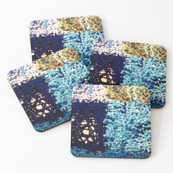 Item preview, Colorful string or wool art pattern arranged in square shapes designed and sold by Artsy Boulevard.