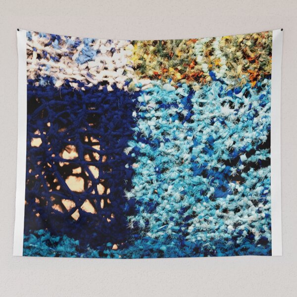 Item preview, Colorful string or wool art pattern arranged in square shapes designed and sold by Artsy Boulevard.