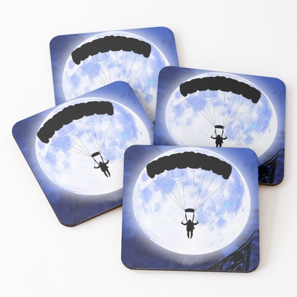Item preview, Parachutist full moon night designed and sold by Astralia.