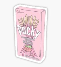 PINK POCKY STRAWBERRY PASTEL TUMBLR Sticker