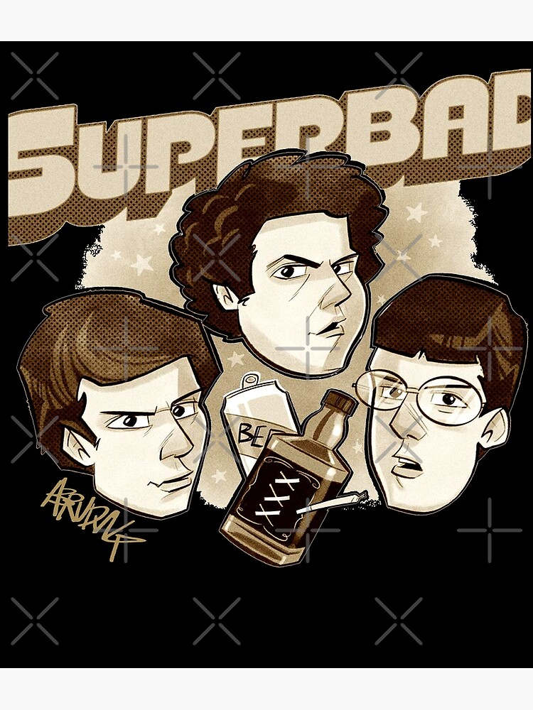 Póster «Superbad Personajes principales Arte de dibujos animados» de ...