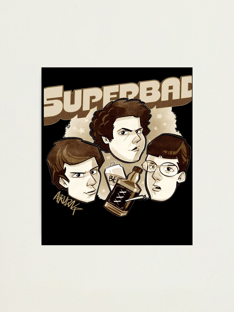 Lámina fotográfica «Superbad Personajes principales Arte de dibujos ...