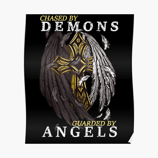 Angels Demons Posters Redbubble - roblox angels vs demons simulator script