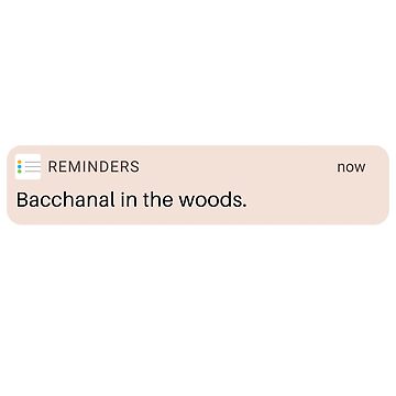 Artwork thumbnail, bacchanal in the woods reminder by Alter-Idem