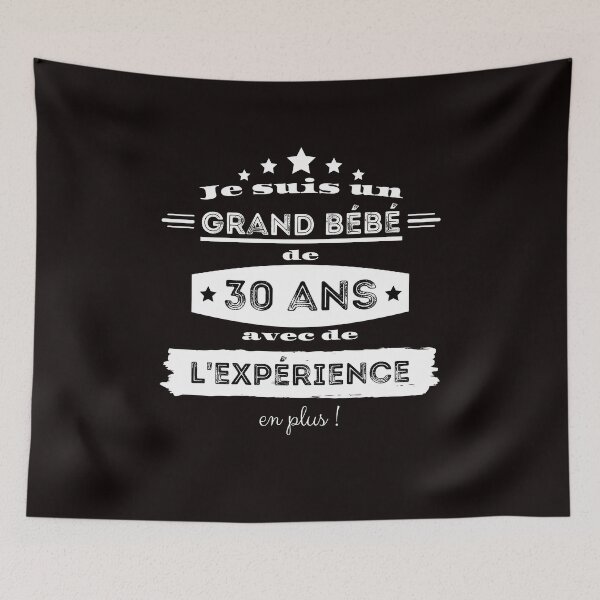 Aperçu de l'œuvre Bébé 30 ans expérience Humour anniversaire créée et vendue par Ydurand.