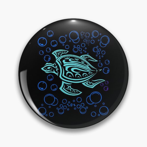 Item preview, Ocean Blue Tribal Hawaiian Sea Turtle designed and sold by WoodburyLake.