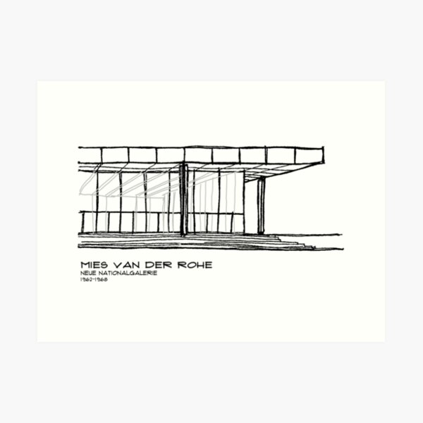 Mies Van der Rohe - Neue Nationalgalerie Art Print