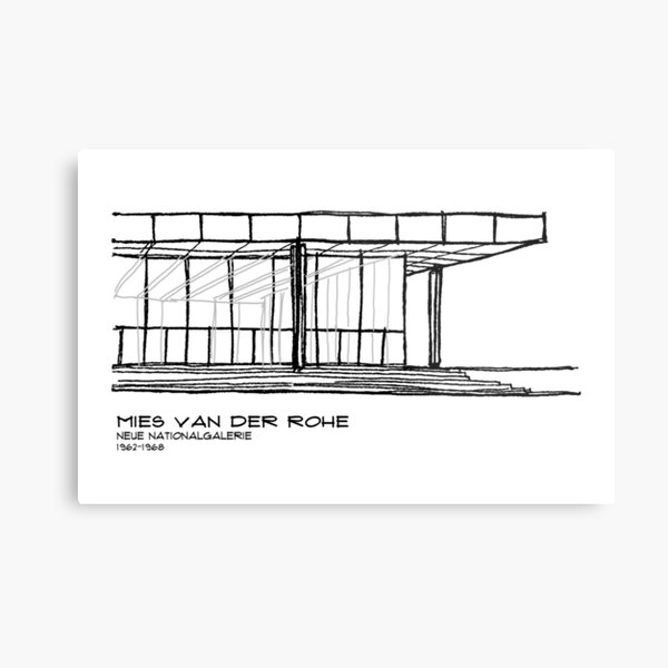 Mies Van der Rohe - Neue Nationalgalerie Metal Print