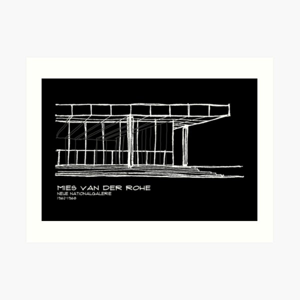 Copy of Mies Van der Rohe - Neue Nationalgalerie Art Print