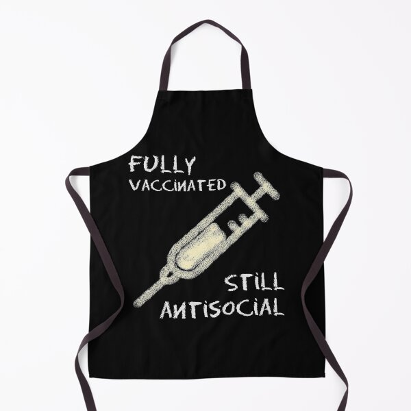 Item preview, Fully Vaccinated Still Antisocial Chalk Styled Yellow designed and sold by Qestar.